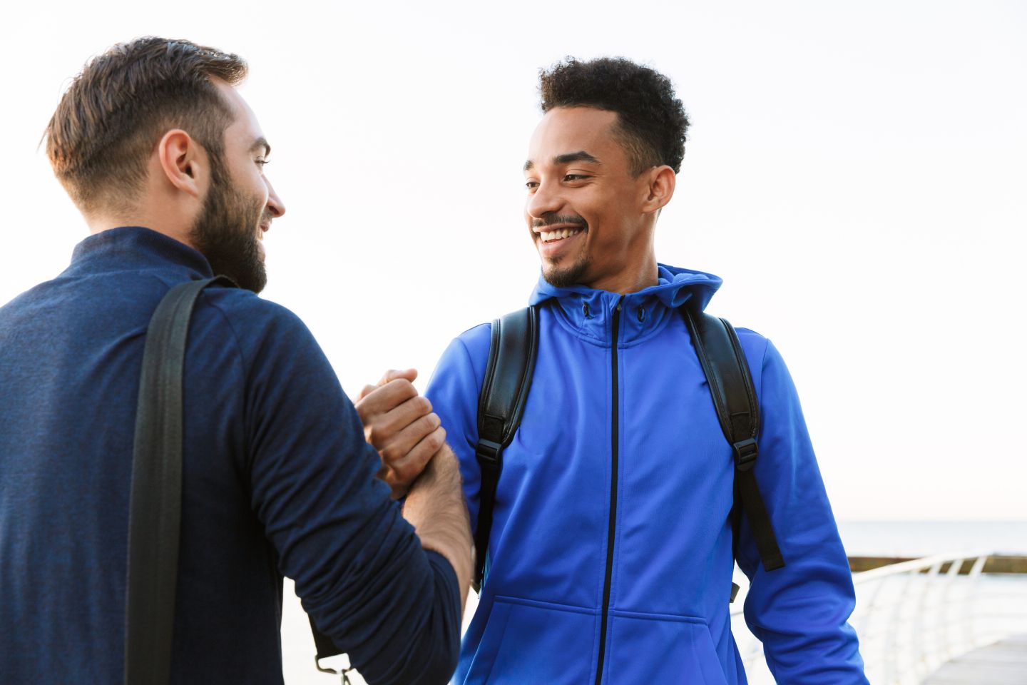 Two athletes after sport psycology